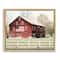 Stupell Industries Patriotic Barn Flag Floater Framed Art